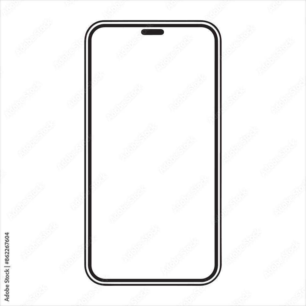 Smart phone single Line Icon Vector Design outline
Smart phone single Line Icon Vector Design outline