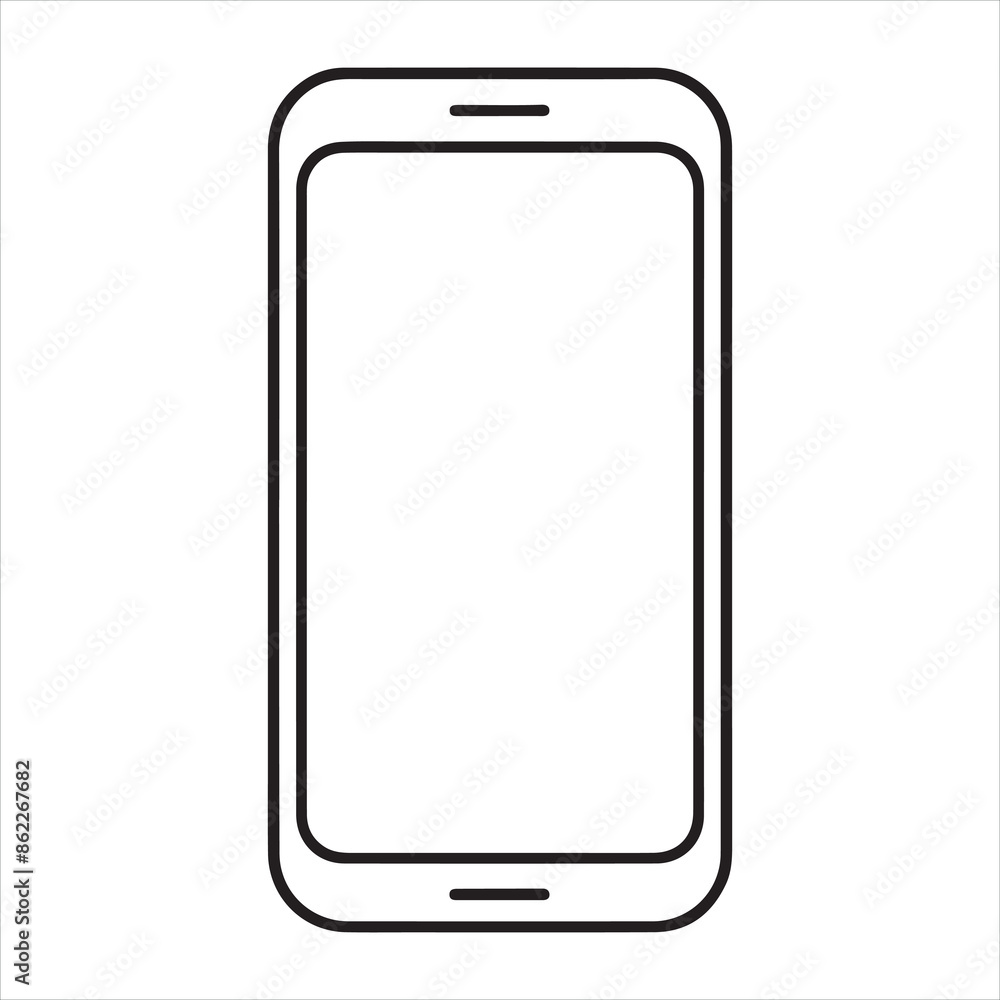 Smart phone single Line Icon Vector Design outline
Smart phone single Line Icon Vector Design outline