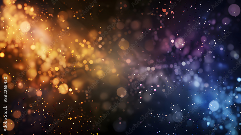 きらめくグリッターの綺麗な背景画像、紫とゴールドのきらきら