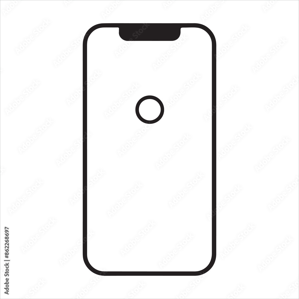Smart phone single Line Icon Vector Design outline
Smart phone single Line Icon Vector Design outline