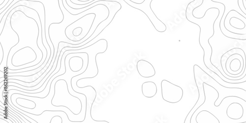 Topographic map background geographic line map with seamless ornament design. The black on white contours vector topography stylized height of the lines map.