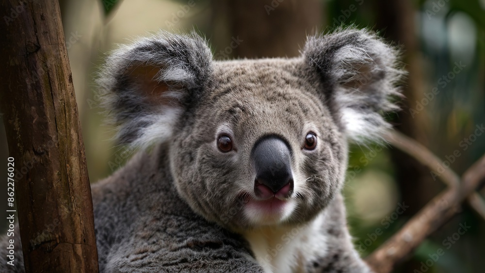 Fototapeta premium An adorable koala in a tree
