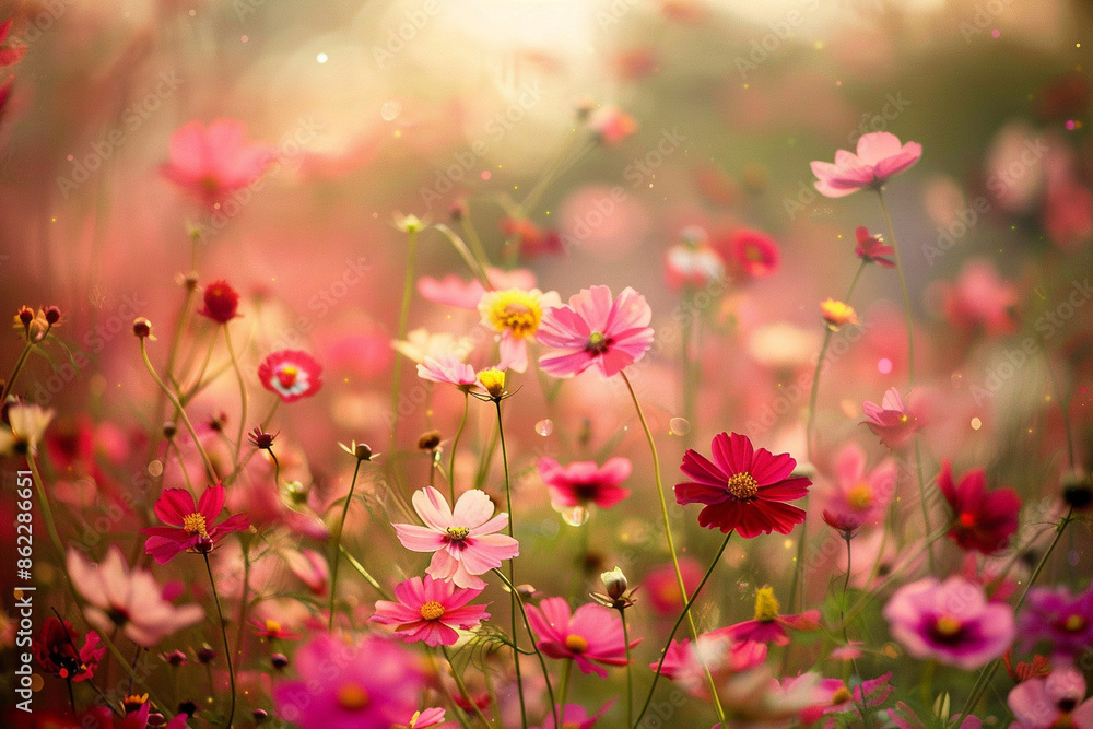 cosmos flower field. cosmos flower field.