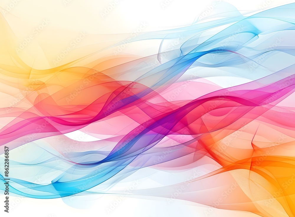 Fototapeta premium Abstract Colorful Swirls and Waves Background