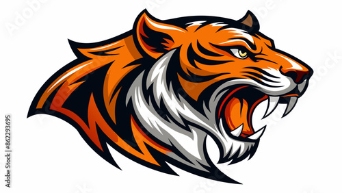 Tiger Logo Showcasing a Roaring Tiger for a Bold and Dynamic Design © Aesthetic Designer