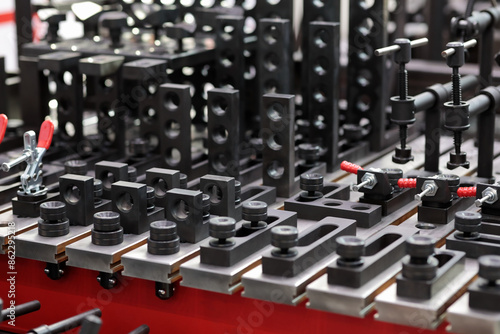 Photography heavy duty welding table and fixtures kit close up