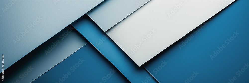 Modern abstract background with blue and white layered paper Modern abstract background with blue and white layered paper