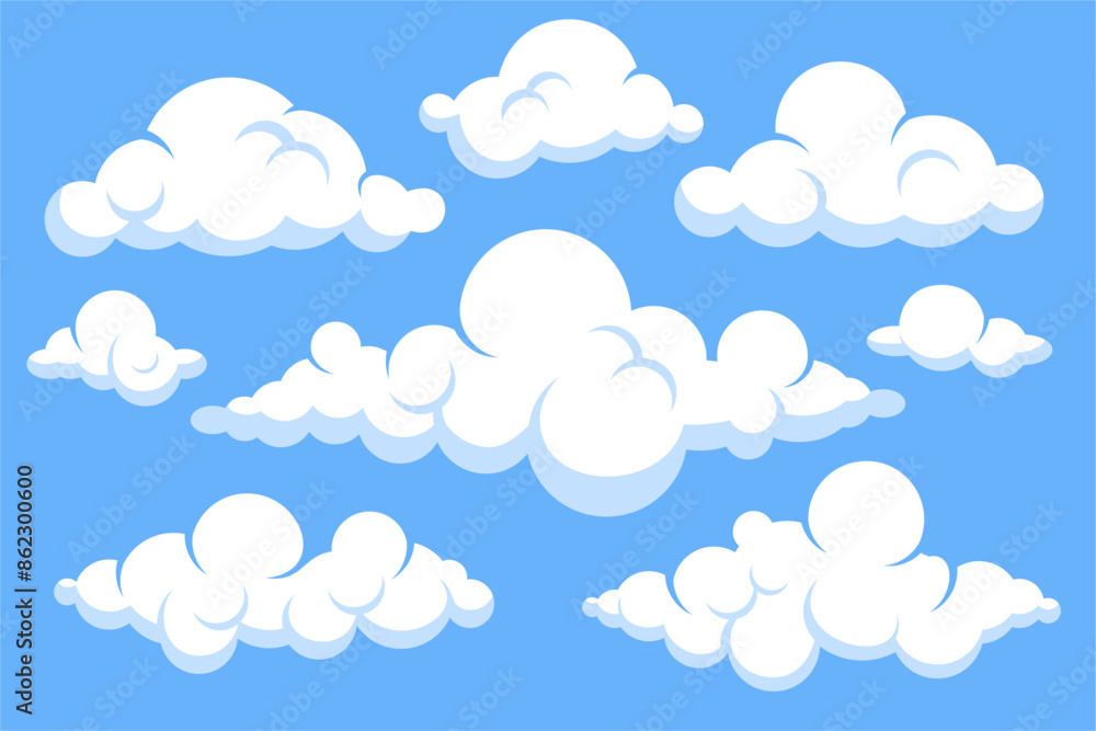 set of cloud vector designs. Illustration vector with separated layers. set of cloud vector designs. Illustration vector with separated layers.