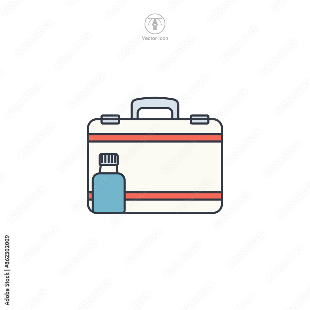 First Aid Kit Icon symbol vector illustration isolated on white background First Aid Kit Icon symbol vector illustration isolated on white background