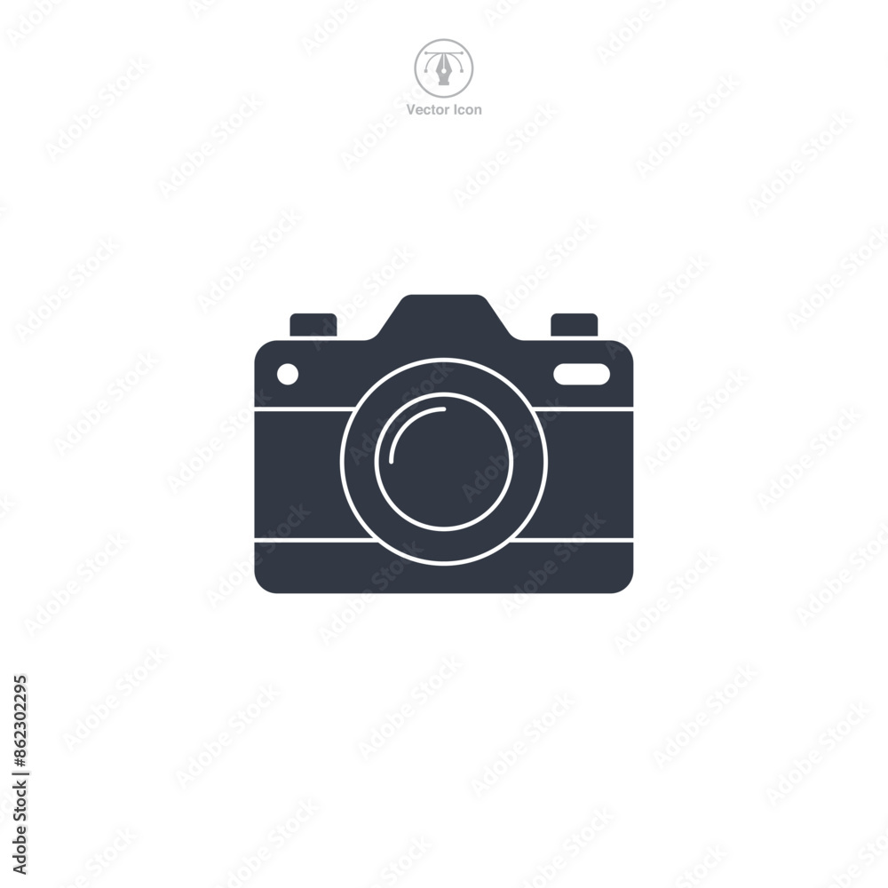 Camera Icon symbol vector illustration isolated on white background Camera Icon symbol vector illustration isolated on white background