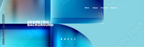 Circle triangle geometric web site page template. Vector Illustration For Wallpaper, Banner, Background, Card, Book Illustration, landing page