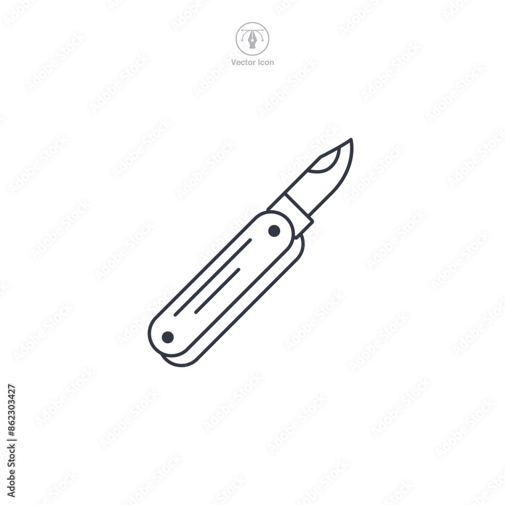Swiss Knife Icon symbol vector illustration isolated on white background Swiss Knife Icon symbol vector illustration isolated on white background