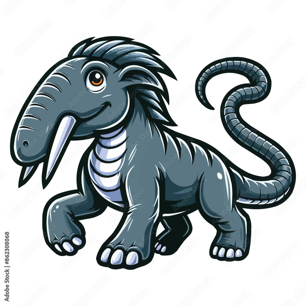 Obraz premium Archaeotherium mascot vector illustration on white background