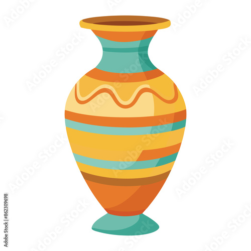 ceramic vase isolated on white