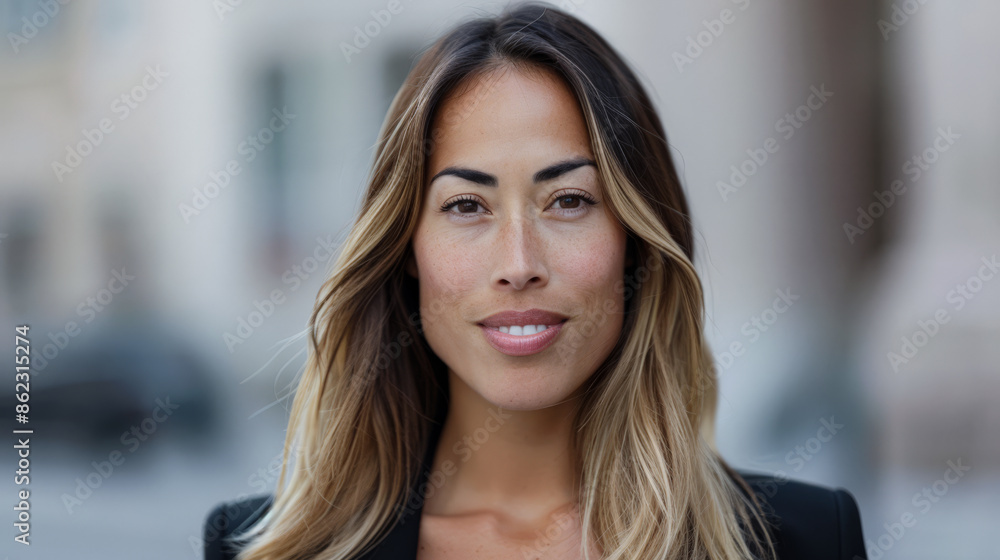 Female CEO of a company posing for the camera isolated from the background. Diverse women in corporate leading position concept image. Female CEO of a company posing for the camera isolated from the background. Diverse women in corporate leading position concept image.
