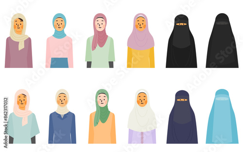 ムスリムの女性セット（上半身）