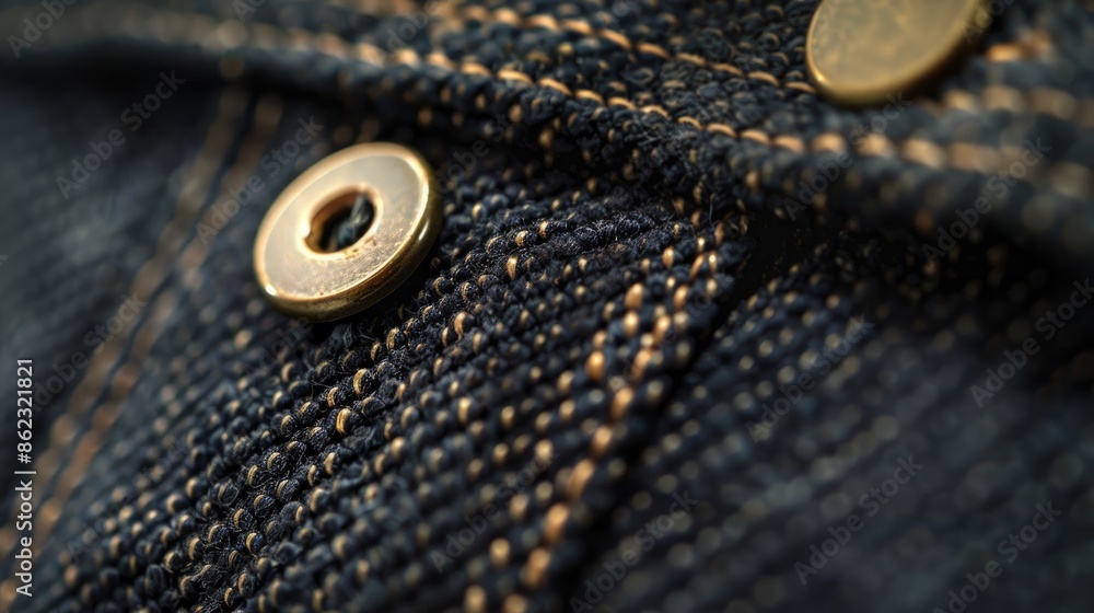 Close up of textile fastener Close up of textile fastener