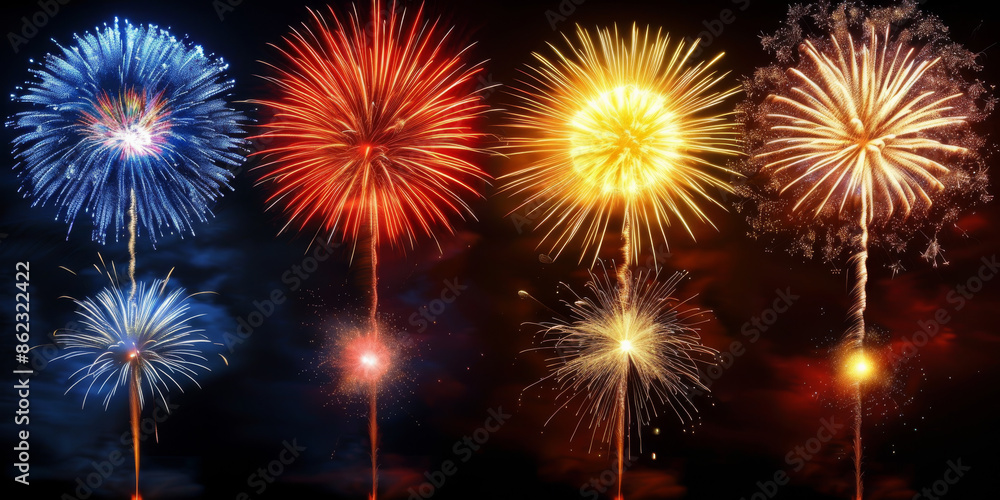 Fototapeta premium 4th of July fireworks