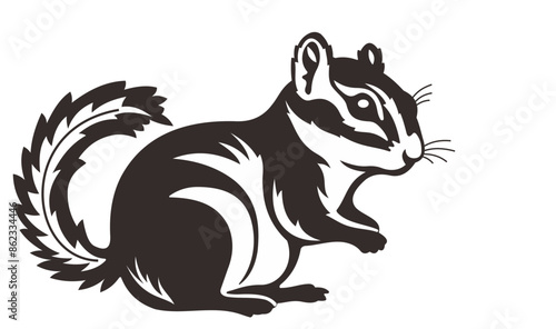 Stand Squirrel black stylish logo design inspiration