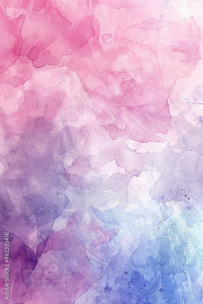 Fototapeta premium Heartfelt watercolor romantic background with gentle pastel gradients