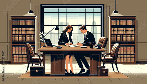 Concept vector illustration of business situation.	
