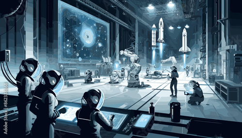 Concept vector illustration of business situation.	
