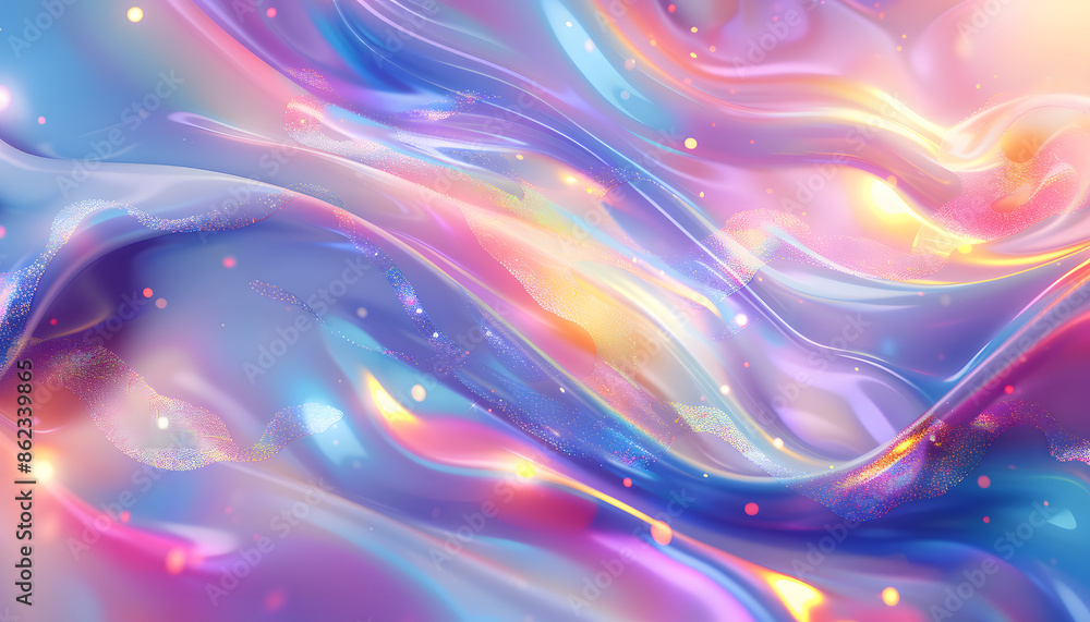 Fototapeta premium Abstract Iridescent Wave Patterns