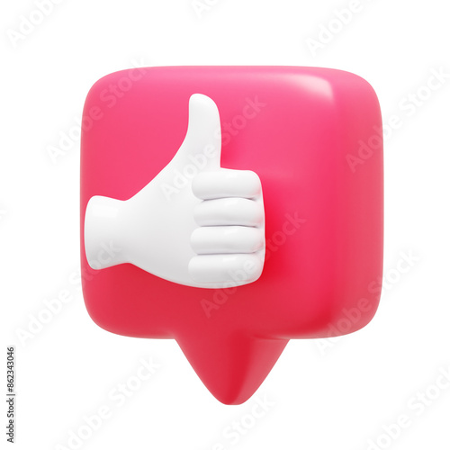 Like Notification 3d Icon right