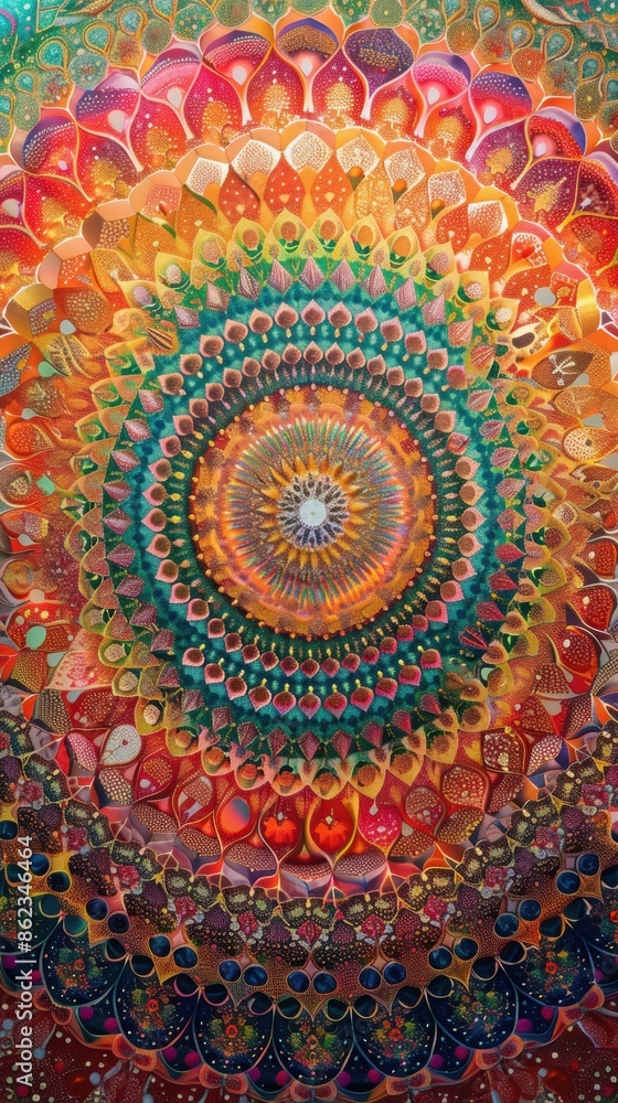 Vibrant and intricate mandala art with colorful patterns and geometric shapes, radiating energy and harmony, perfect for backgrounds and decor. Vibrant and intricate mandala art with colorful patterns and geometric shapes, radiating energy and harmony, perfect for backgrounds and decor.