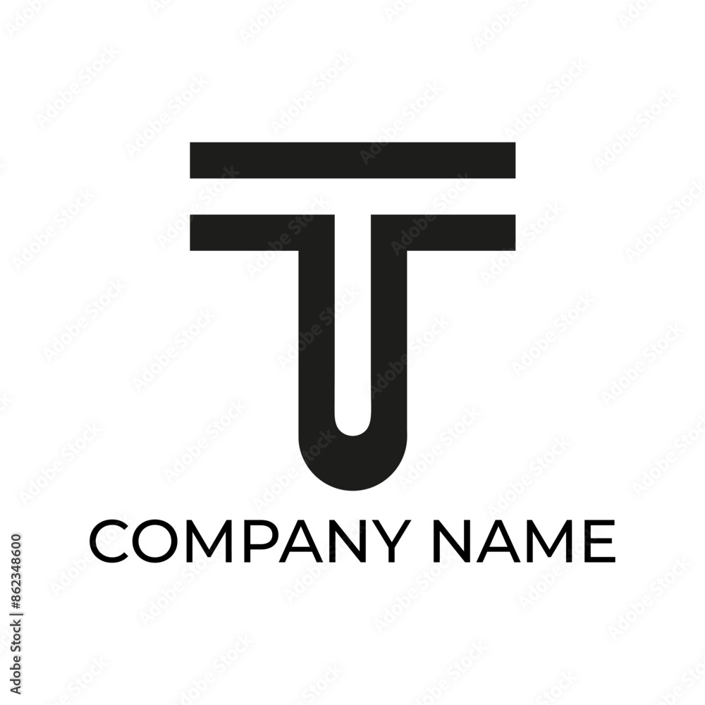 letter T silhouette template design logo letter T silhouette template design logo