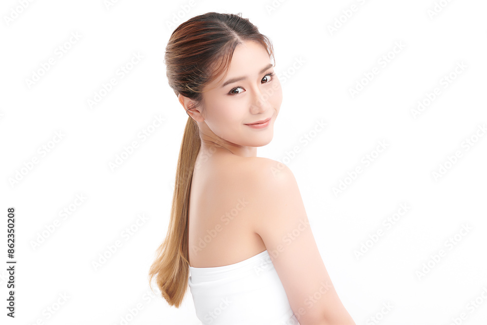Beautiful young asian woman with clean fresh skin on white background, Face care, Facial treatment, Cosmetology, beauty and spa, Asian women portrait. Beautiful young asian woman with clean fresh skin on white background, Face care, Facial treatment, Cosmetology, beauty and spa, Asian women portrait.