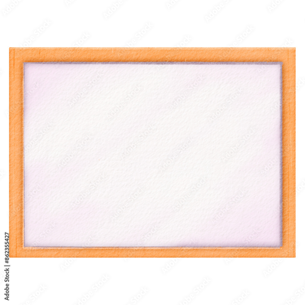 An Empty Wooden Frame on a White Background, ideal for showcasing minimalist art An Empty Wooden Frame on a White Background, ideal for showcasing minimalist art