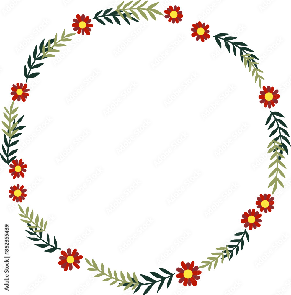 Red flower with tropical fern leaves for decoration on spring seasonal and wedding event. Red flower with tropical fern leaves for decoration on spring seasonal and wedding event.