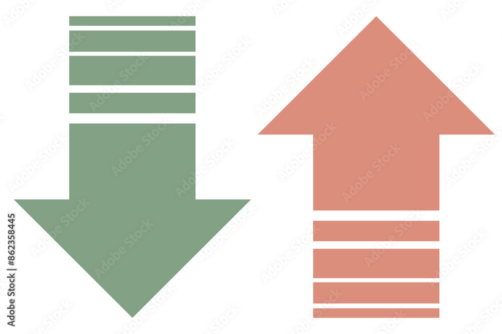 Thick Arrow shape ended arrow illustration. Thick Arrow shape ended arrow illustration.