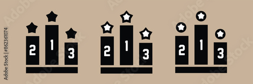 Winner podium icon. Vector illustration.