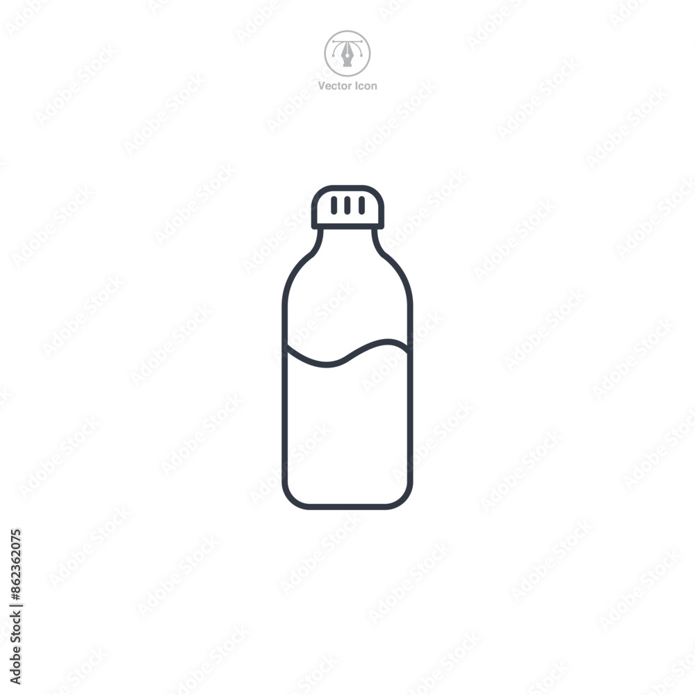Water Bottle Icon symbol vector illustration isolated on white background Water Bottle Icon symbol vector illustration isolated on white background