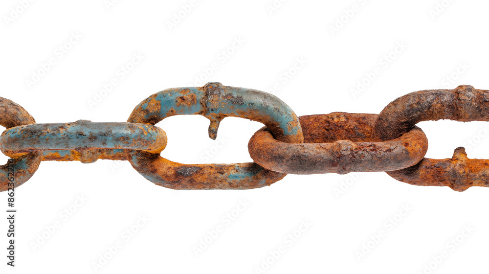 Chain-long rust rusty isolated on a transparent background Chain-long rust rusty isolated on a transparent background