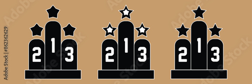 Podium star icon