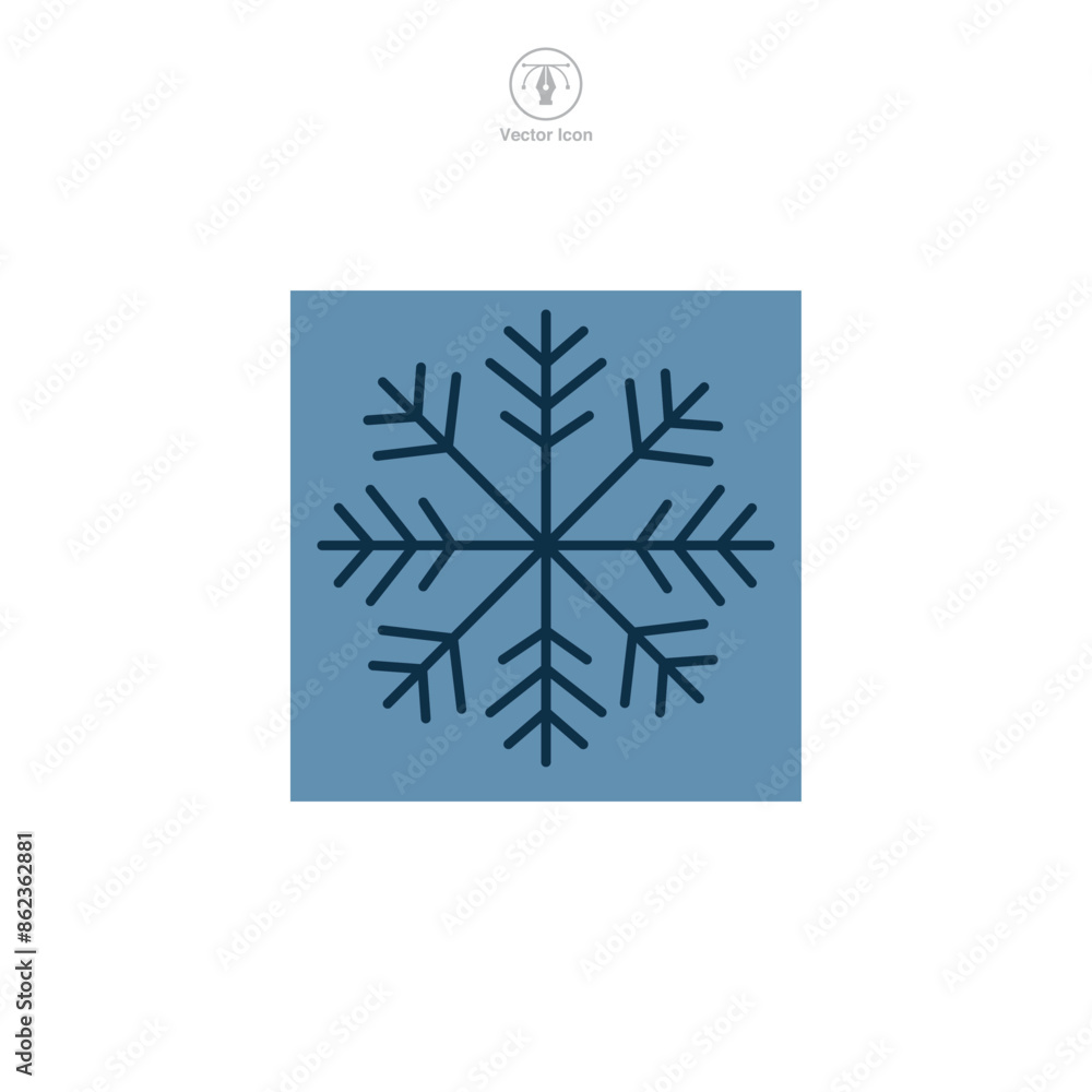 Snowflake Icon symbol vector illustration isolated on white background Snowflake Icon symbol vector illustration isolated on white background