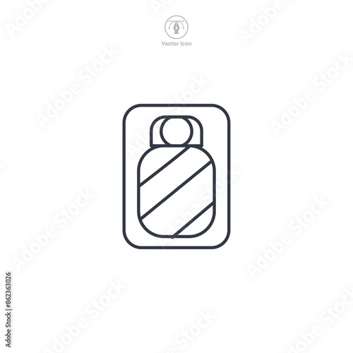 Sleeping Bag Icon symbol vector illustration isolated on white background