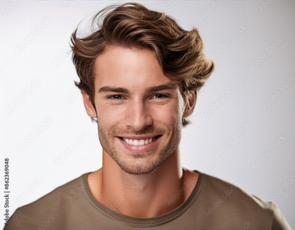 Fototapeta premium Studio Portrait of Young Handsome Man