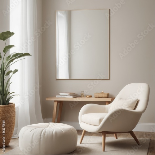 Frame mockup ISO paper Photorealistic render of a black A4