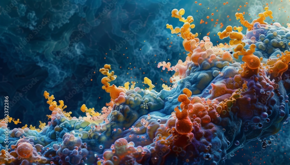 Obraz premium application of cryo-EM in structural biology. This includes images of biological macromolecules and complexes resolved at near-atomic resolution using cryo-EM techniques