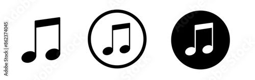 Music notes icon . Musical symbols. Music notes symbol vector illustration.