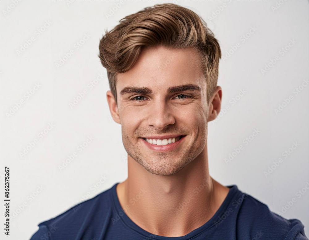 Fototapeta premium Studio Portrait of Young Handsome Man