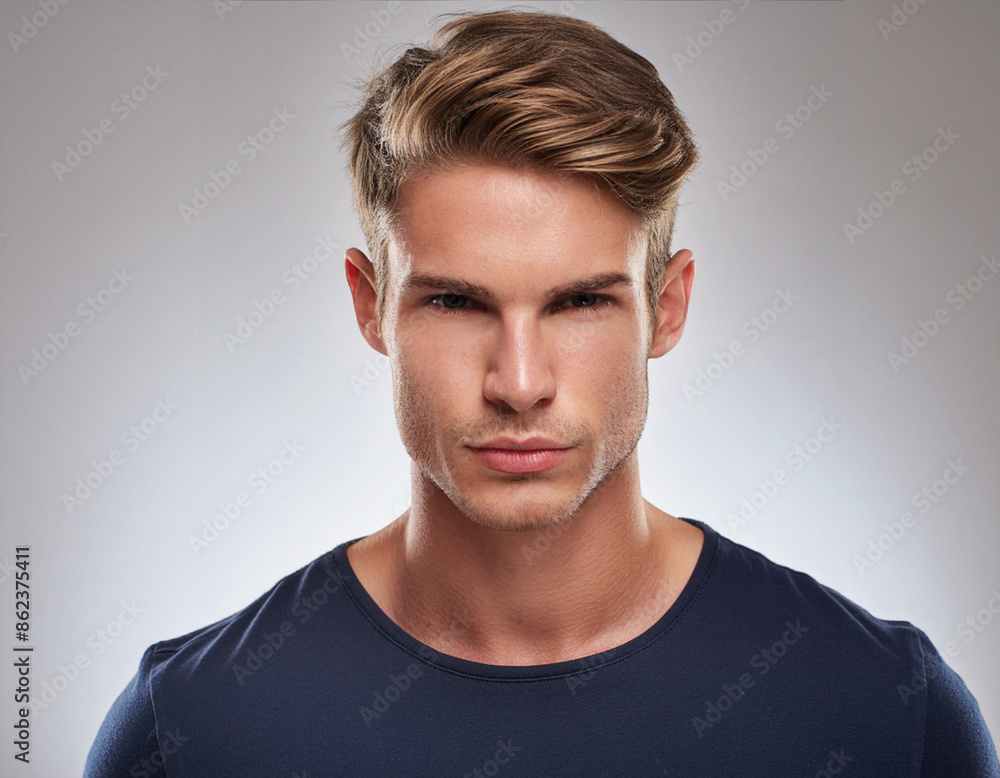 Naklejka premium Studio Portrait of Young Handsome Man