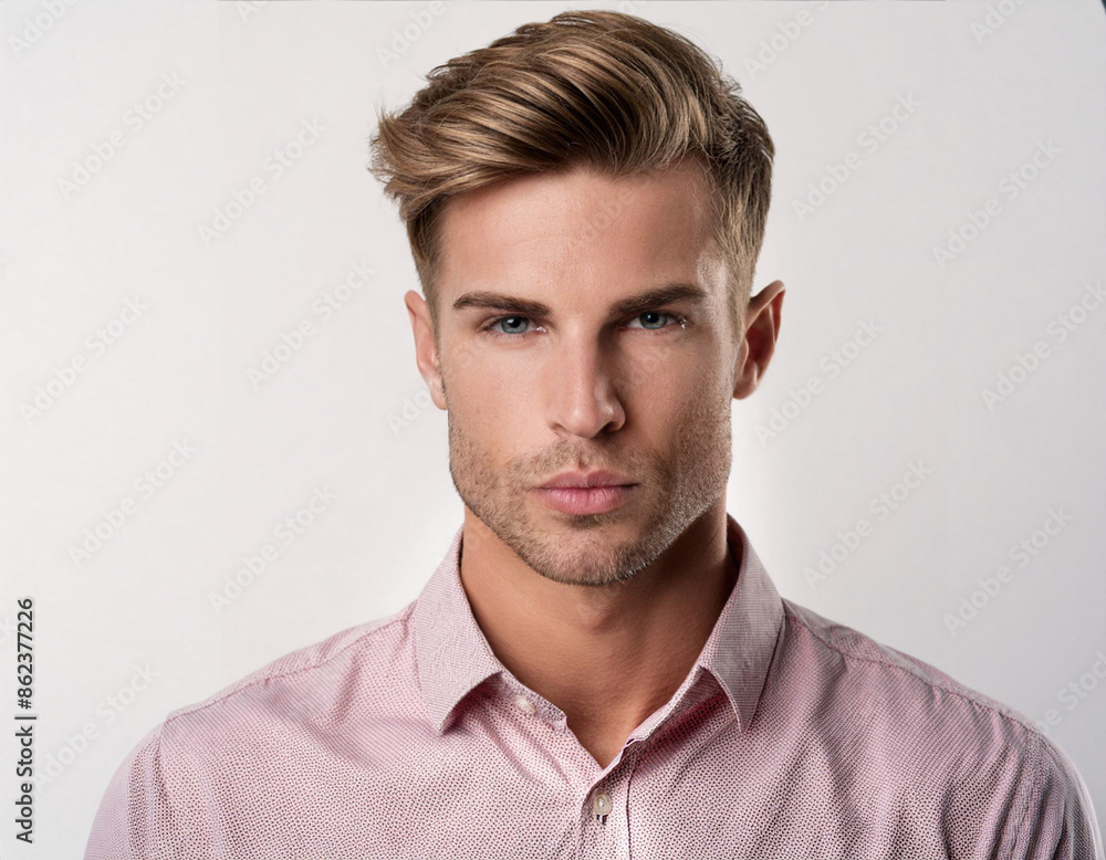 Fototapeta premium Studio Portrait of Young Handsome Man