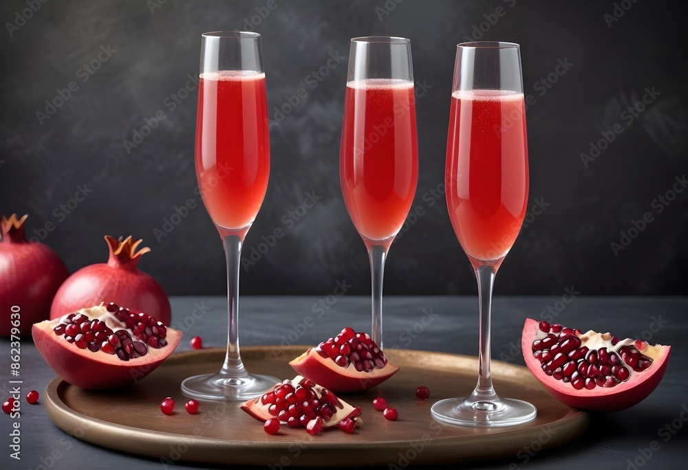Refreshing pomegranate champagne Refreshing pomegranate champagne