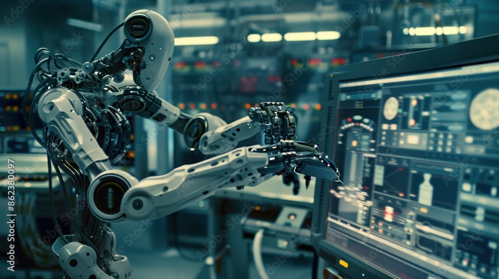 Technology for developing a robot arm program with one artificial intelligence software program Inspecting equipment inside machinery in factories Technology for developing a robot arm program with one artificial intelligence software program Inspecting equipment inside machinery in factories