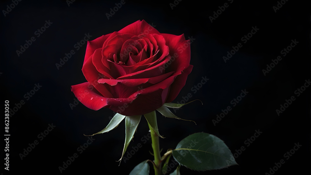 Red roses with dark black background Red roses with dark black background